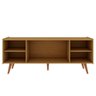 Rack para Tv até 65 Pol 100% Mdf Molduras 45° 2 Portas e Pés em Madeira Maciça - 5