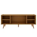 Ver imagem 6 de Rack para Tv até 65 Pol 100% Mdf Molduras 45° 2 Portas e Pés em Madeira Maciça