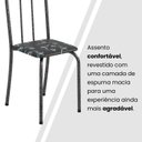 Ver mais imagens de Conjunto de Mesa Tubular 70x70cm Tampo em MDF com 4 Cadeiras Ane B Prata/Preto Floral/Mart