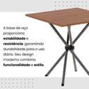Ver imagem 6 de Conjunto de Mesa Tubular 70x70cm Tampo em MDF com 4 Cadeiras Ane B Prata/Preto Floral/Mart