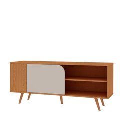 Rack para Tv até 55 Polegadas 1 Porta de Correr com Detalhe Orgânico - 4