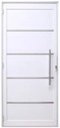 Ver imagem 1 de Porta de Aluminio Lambril Frisos com Puxador Linha Premium:2,10 X 0,80/direita/branco