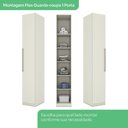 Ver imagem 7 de Guarda Roupa Solteiro Modulado 6 Peças com Cabeceira 9 Portas 3 Gavetas Seletto Areia Cinza