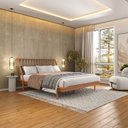 Ver imagem 5 de Cama Queen em Madeira Maciça Nordik Marrom/Caramel