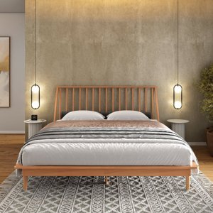 Cama Queen em Madeira Maciça Nordik