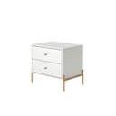 Ver imagem 2 de Mesa de Cabeceira 2 Gavetas Jasper 64 cm Branco