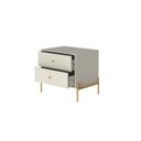 Ver imagem 2 de Mesa de Cabeceira 2 Gavetas Jasper 64 cm Branco