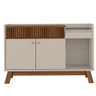 Aparador Buffet Para Sala De Jantar 02 Portas 01 Gaveta Mateo L05 Freijó Off White - Lyam Decor - 3