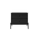 Ver imagem 2 de Mesa de Cabeceira 2 Gavetas Jasper 64 cm Preto