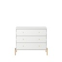 Ver imagem 3 de Cômoda 3 Gavetas Jasper 79x90x45 cm Branco/Dourado