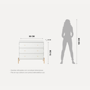 Ver imagem 7 de Cômoda 3 Gavetas Jasper 79x90x45 cm Branco/Dourado