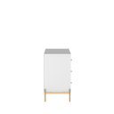 Ver imagem 5 de Cômoda 3 Gavetas Jasper 79x90x45 cm Branco/Dourado
