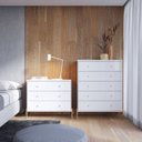 Ver imagem 6 de Cômoda 3 Gavetas Jasper 79x90x45 cm Branco/Dourado
