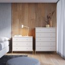 Ver imagem 6 de Cômoda 3 Gavetas Jasper 79x90x45 cm Branco/Off White/Dourado