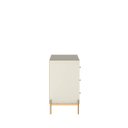 Ver imagem 5 de Cômoda 3 Gavetas Jasper 79x90x45 cm Branco/Off White/Dourado