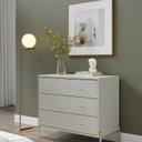 Ver imagem 1 de Cômoda 3 Gavetas 90cm x 79cm Jasper Branco/Off White