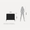 Ver imagem 3 de Cômoda 3 Gavetas 90cm x 79cm Jasper Preto/Fosco