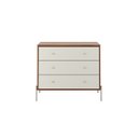 Ver imagem 4 de Cômoda 3 Gavetas 90 cm X 79cm Jasper Branco/Canella/Off White