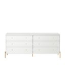 Ver imagem 4 de Cômoda 6 Gavetas Jasper 178 cm Branco/Dourado