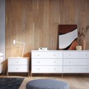 Ver imagem 7 de Cômoda 6 Gavetas Jasper 178 cm Branco/Dourado