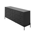 Ver imagem 4 de Cômoda 6 Gavetas 178 cm X 79cm Jasper Preto