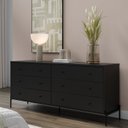 Ver imagem 1 de Cômoda 6 Gavetas 178 cm X 79cm Jasper Preto
