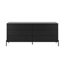 Ver imagem 2 de Cômoda 6 Gavetas 178 cm X 79cm Jasper Preto