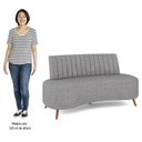 Ver imagem 5 de Sofá 2 Lugares para Sala Living 160cm Pés Palito Tamar K04 Linho Cinza - Mpozenato