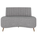 Ver mais imagens de Sofá 2 Lugares para Sala Living 160cm Pés Palito Tamar K04 Linho Cinza - Mpozenato