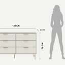 Ver imagem 4 de Cômoda 6 Gavetas Yves 135cm X 79cm X 46,2cm