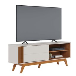 Rack para TV até 60 Polegadas com Pés Madeira Maciça e Porta Deslizante Otawa - 8
