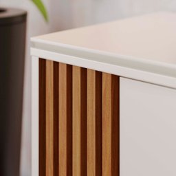 Rack para TV até 60 Polegadas com Pés Madeira Maciça e Porta Deslizante Otawa - 7