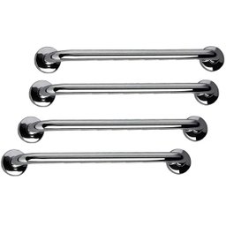 Alça de Apoio 40cm Barra Inox Kit 4 Unidades Banheiro Box Idoso Cadeirante Deficiente Gestante Supor - 1