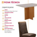 Ver imagem 7 de Mesa de Jantar Olimpia 120cm Tampo MDF Vidro com 4 Cadeiras Yasmin