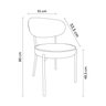 Cadeira para Sala de Jantar 80x51x53,5 Cm - 3