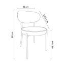 Ver imagem 3 de Cadeira para Sala de Jantar 80x51x53,5 Cm