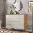 Ver imagem 2 de Cômoda Premium Amêndoa 08 Gavetas com Corrediças Telescópicas e Pés de Aço - Lukaliam 903304