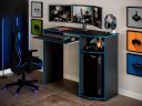 Ver imagem 1 de Mesa Gamer com Nicho para Cpu e Teclado Cor Preto/azul Rm
