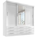 Ver imagem 5 de Guarda-Roupa Casal 3 Portas Correr 9 Gavetas com Espelho Capri