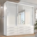 Ver imagem 1 de Guarda-Roupa Casal 3 Portas Correr 9 Gavetas com Espelho Capri