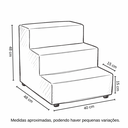 Ver imagem 7 de Escada Escadinha para Pet 3 Degraus com Osso Cor Terracota Veludo Liberty Móveis