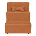 Ver imagem 3 de Escada Escadinha para Pet 3 Degraus com Osso Cor Terracota Veludo Liberty Móveis