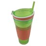 Copo Mágico 2 em 1 Antivazamento 2 Und Canudo Compartimento Frutas Lanches - 5
