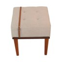 Ver imagem 1 de Puff Macio Estofado em Linho Base Madeira Maciça Relax