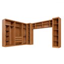 Ver imagem 3 de Guarda Roupa Casal Modulado Facinium 9 Portas 3 Gavetas Cinamomo - Pnr Móveis