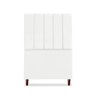 Cabeceira Estofada Cama Box Solteiro Carla 100cm com Frame Suede:branco - 3