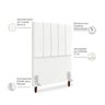 Cabeceira Estofada Cama Box Solteiro Carla 100cm com Frame Suede:branco - 4