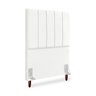 Cabeceira Estofada Cama Box Solteiro Carla 100cm com Frame Suede:branco - 2