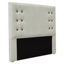 Ver imagem 1 de Cabeceira Casal 1,40m Genova Veludo - Pallazio - Cinza Prata