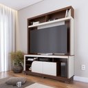 Ver imagem 1 de Estante para TV e Home Theater até 65 Polegadas 160CMX190CM 2 Portas Belaya Marrom